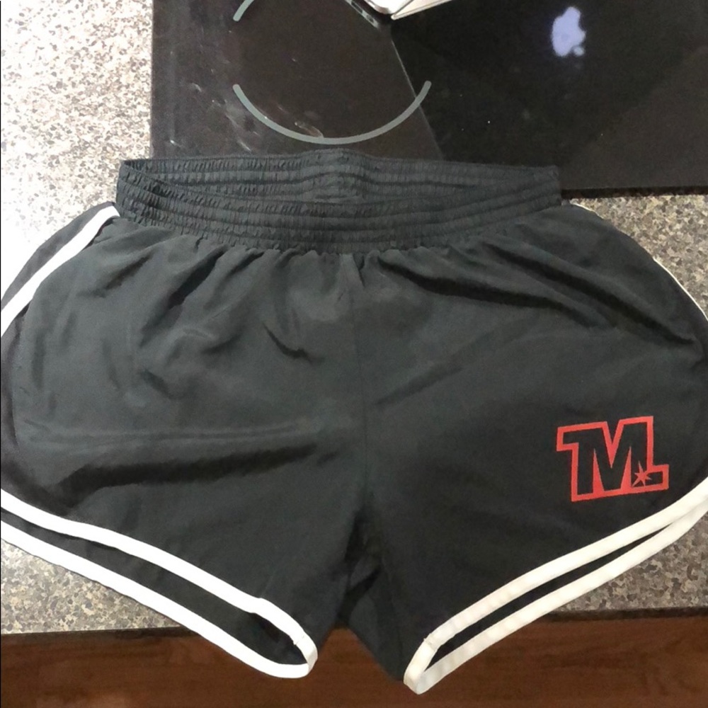 Black athletic shorts
